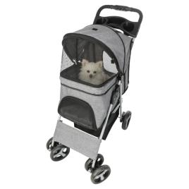 TRIXIE Carrinho transportador para cães ou gatos cinzento