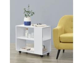 Mesa de Centro [EN.CASA] Älvdalen  (Branco - aglomerado revestido com melamina - 60 x 70 x 35 cm)