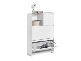 Sapateira SOBUY FSR111-W (Branco - MDF - 71 x 24 x 111 cm)