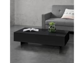 Mesa de Centro [EN.CASA] Lärketorp  (Preto - Cartão revestido com melamina - 115 x 55 x 31 cm)
