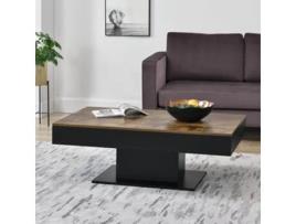 Mesa de Centro [EN.CASA] Lünen  (Castanho - Cartão revestido com melamina - 40 x 110 x 60 cm)