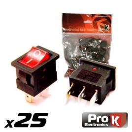 Interruptor Basculante C/ Luz 6.5a-250v Spst On-Off 25x 