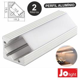 Perfil De Alumínio P/ Fita Leds 2m De Canto Jolight