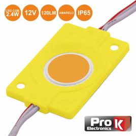 Módulo C/ 1 Led Cob 2.4w Amarelo 120lm 12v Ip65 