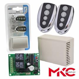 Kit Emissor Recetor de 2 Canais e 2 Comandos Interior - Mkc