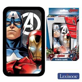 Powerbank 4000ma C/Cabo Usb E Ventosas Avengers 