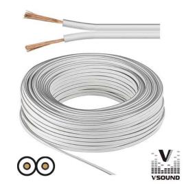 Cabo Coluna 2x0.50mm Branco Paralelo 