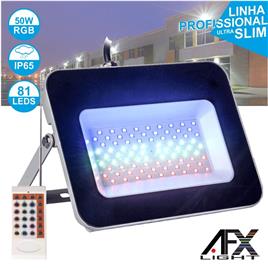 FOCO LED 50W 220V C/COMANDO RGB IP65 AFXLIGHT