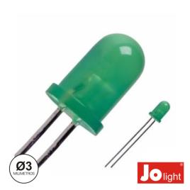 Led 3mm Verde Difuso Intermitente 