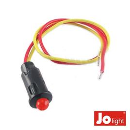 LED 5MM ALTO BRILHO VERMELHO 12V DC C/19CM CABO JOLIGHT