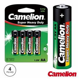 PILHA ZINCO-CARVÃO LR6-AA 1.5V 4X BLISTER CAMELION