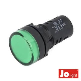 Luz Piloto Redonda De Painel 29mm 12v Verde 
