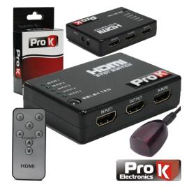 Distribuidor Hdmi Amplificado 5 Entradas 1 Saída Ir 