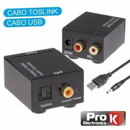 CONVERSOR AUDIO TOSLINK-RCA PROK