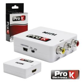 Conversor Sinal Composto + Áudio / Hdmi Prok