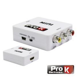Conversor De Sinal Hdmi Para Video Composto + Audio Prok