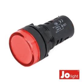 Luz Piloto Redonda De Painel 19.5mm 220v Vermelha 