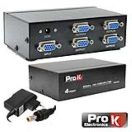 Distribuidor Vga Amplificado 1 Entrada 4 Saídas 