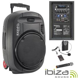 Coluna Amplificada 12 700W USB/BT/SD/Bat UHF Preta 