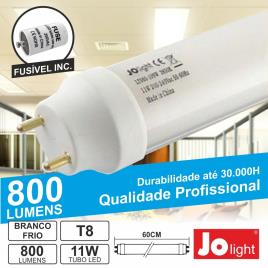 Lâmpada Tubular 11w 60cm Leds T8 Branco Frio 800lm 