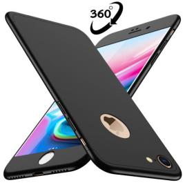 Capa De 3 Peças 360 º Para Iphone 7 Extra Fina Preto