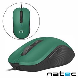 Rato Óptico s/ Fios 800-3200DPI USB Preto/Verde NATEC