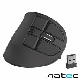 Rato Óptico Vertical S/ Fios 2400DPI USB Preto NATEC