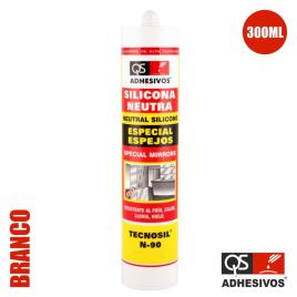 SILICONE SELANTE NEUTRO P/ ESPELHOS BRANCO 300ML QS