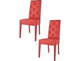 Conjunto de 2 Cadeiras T M C S Chantal (Vermelho - 99x46x55 cm - Madeira)
