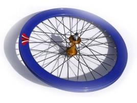 Roda Traseira WONDUU 004s Bicicleta Personalizada (Tamanho S - Azul Escuro)