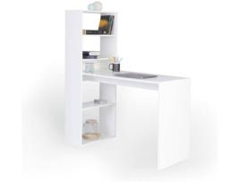 Mesa HOMESOUTH Qanik (Branco - Melamina - 53,5 x 77 cm)