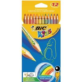 Caix de 12 lápis de cor Kids Tropicolor BIC