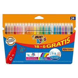 Marcadores De Àgua Bic Kids Couleur 24 Cores Ultra Laváveis