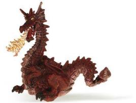 Figura  Dragão Vermelho com Fogo