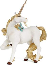 Figura Colecionável Unicórnio Dourado  