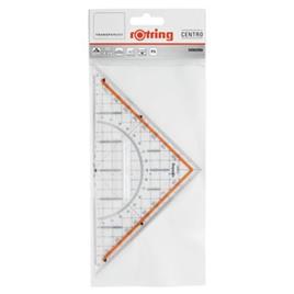 rotring Esquadro Geométrico Centro, 45°/45°, 23 cm, Transparente