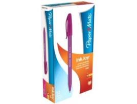 Caneta Paper Mate Inkjoy 100 Ponta Media Traco 1 mm Roxo