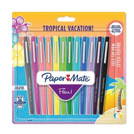 PAPER MATE Marcador Ponta de Feltro Flair Tropical Vacation, Ponta Média de 0,7 mm,