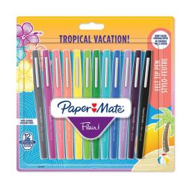 PAPER MATE Marcador Ponta de Feltro Flair Tropical Vacation, Ponta Média de 0,7 mm,