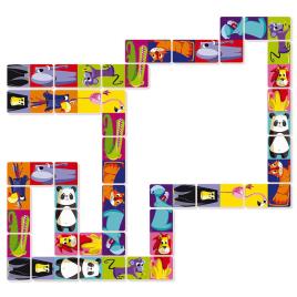 Janod Dominoes Game Dominos Jungle 3-7 Years Multicolor