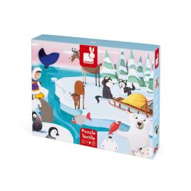 Janod Tactile Puzzle Life On The Ice 20 Pcs 24 Months-4 Years Multicolor