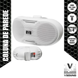 Coluna De Parede P/ 100V 8 Ohms 2x4