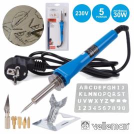 CANETA DE PIROGRAFIA 30W C/ ACESSÓRIOS