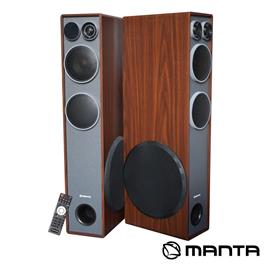 Conjunto 2 Colunas Profissionais BT/USB/Mic/FM MANTA