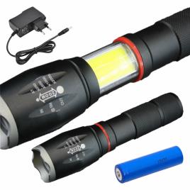 Lanterna C/ 1 Led Xpe 10w 5 Níveis Luz Zoom 800lm 