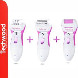 Depiladora 3 em 1 c/ Barbeador e Escova de Limpeza TECHWOOD