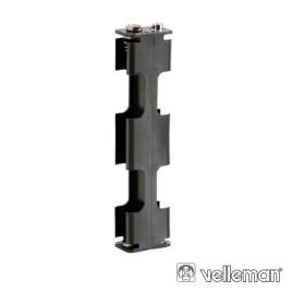 Suporte P/ 4 Pilhas Aa C/ Terminais Snap