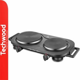 Fogão Elétrico 2 Placas 2500W Preto TECHWOOD