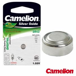 PILHA BOTÃO SR43 / LR43 1.55V 110MA BLISTER CAMELION