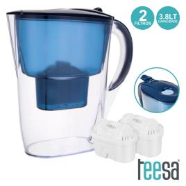 Jarro Filtro Purificador De Água 3.8l 2x Filtros Teesa